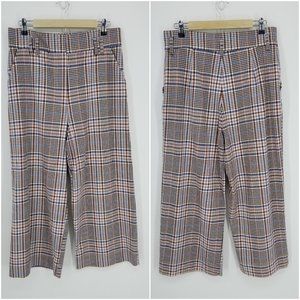 H&M Plaid Wide Leg Culotte Pants 12